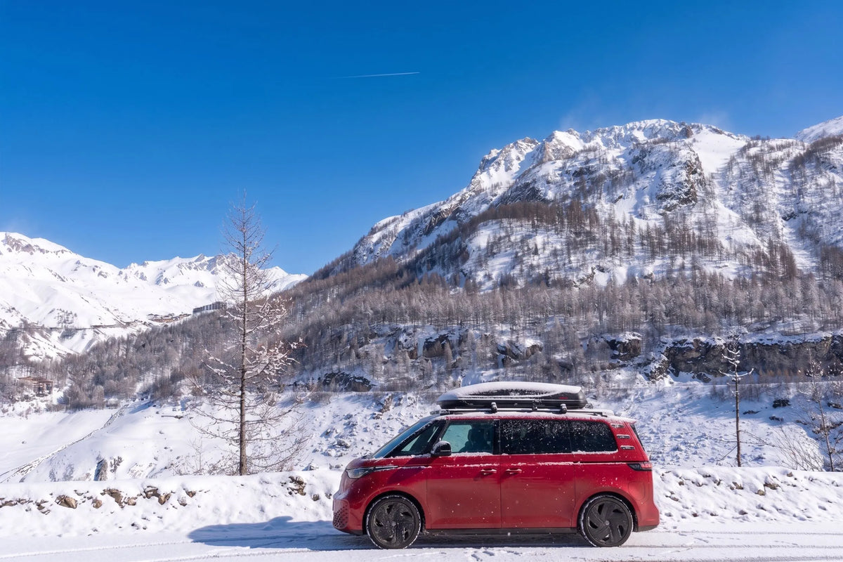 Volswagen ID. Buzz fitted with a Falkn Rack3 roof rack